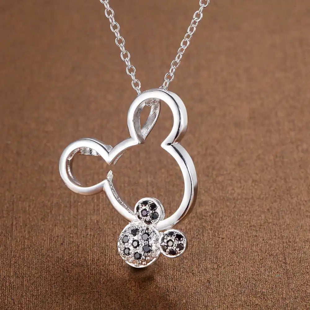 925 Sterling Silver Zircon Pendant Necklace - Elegant Women’s Jewelry Gift For Student Girlfriend And Wedding
