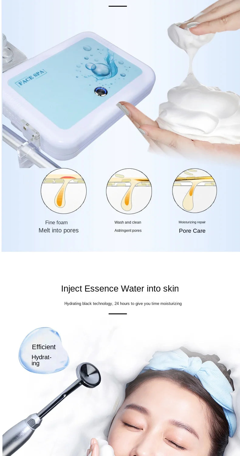 Magic Oxygen Bubble Machine - Deep Clean for Tender White Skin, Cleansing Mites, Beauty Facial Rejuvenation - Japan Management Device