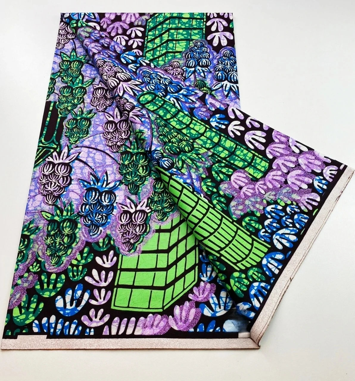 Original African Wax Print Fabric - 6 Yards 100% Cotton Nigerian Ankara Sewing Material for Women’s Dresses