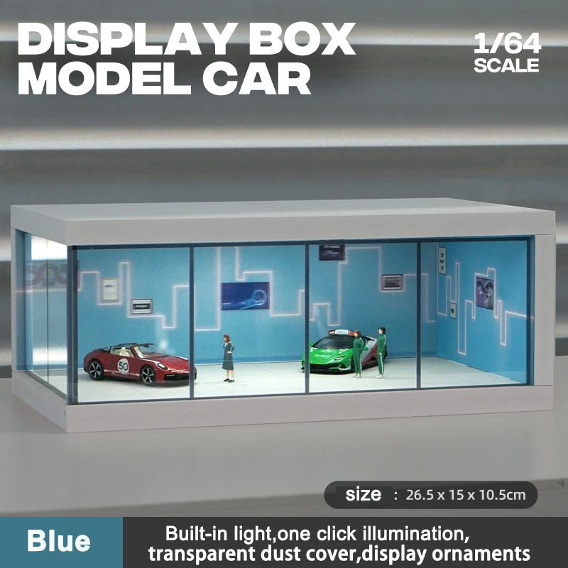 1/64 Scale Model Car Parking Space — Lighted Simulated Display Scene (Figures & Cars Not Included)