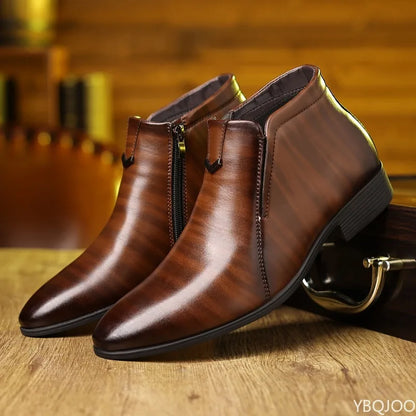 Men’s Minimalist Dress Shoes - Elegant Retro Pointed Toe Formal Business Shoes for Spring