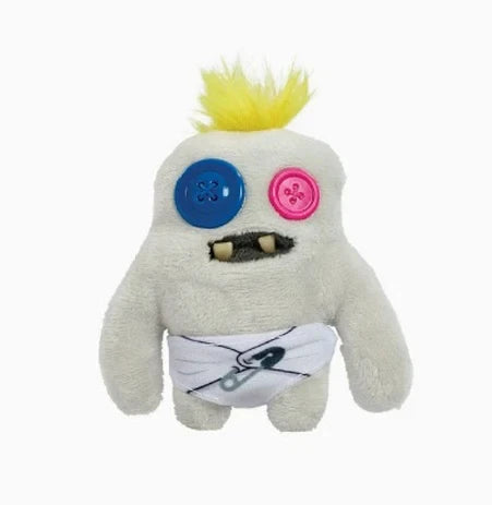 Fuggler Plush Baby Series Mr. Needles – Funny Ugly Monster Stuffed Doll, Munch Rabid Rabbit Wide-Eyed Weirdo Soft Toy 9cm