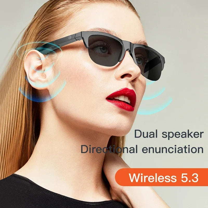 Smart Bluetooth V5.3 Sunglasses – HiFi Call Outdoor Sports Headphones with Anti-Touch UV Protection for Men & Women