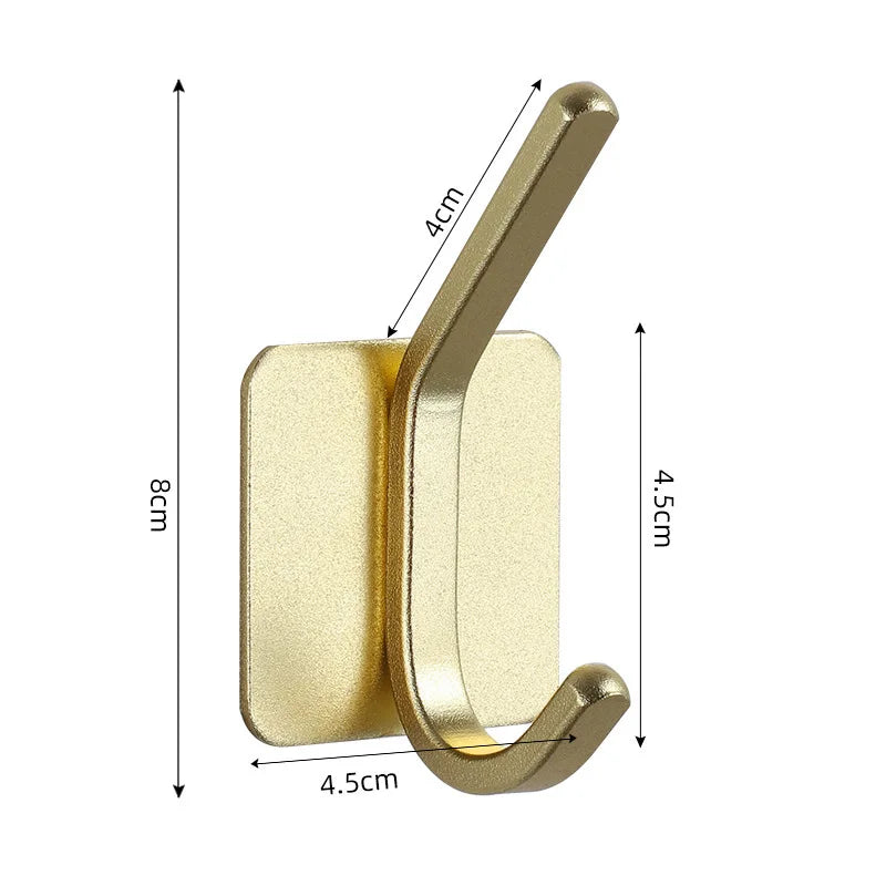 Self-Adhesive Wall Hooks – Multi-Purpose Towel, Coat, Robe, Key, and Bag Hangers for Bathroom, Kitchen, and Home Organization
