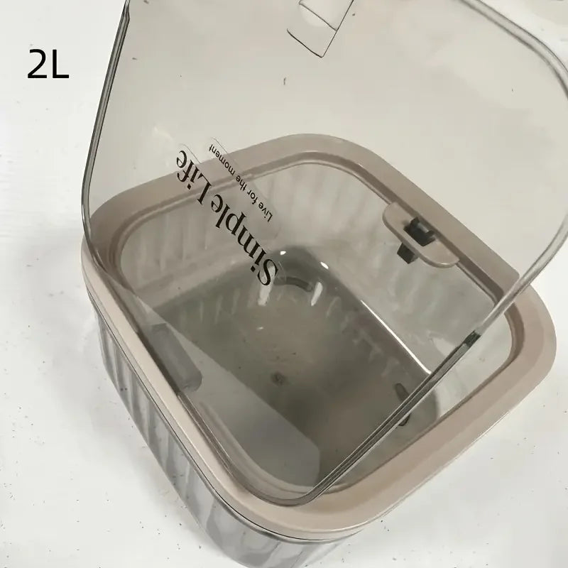Transparent Mini Desktop Storage Box — Waterproof Pop-Up Cover Organizer for Laundry Detergent, Beads, Powder, Kitchen and Dining Table
