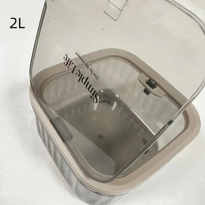 Transparent Mini Desktop Storage Box — Waterproof Pop-Up Cover Organizer for Laundry Detergent, Beads, Powder, Kitchen and Dining Table