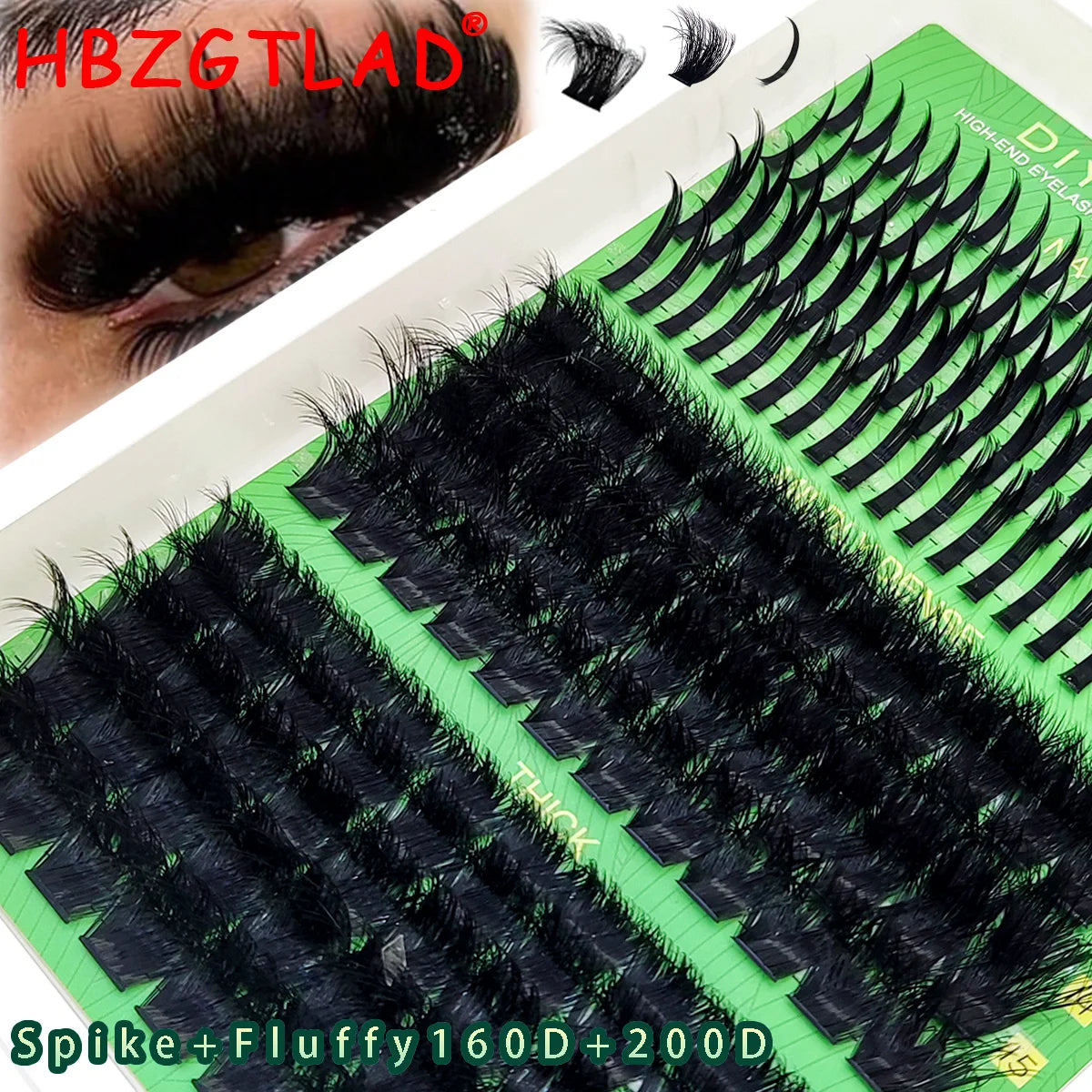 Fluffy Mink Eyelash Extensions - Handmade 5D to 200D Natural Curl Lash Clusters for Beauty Makeup Style