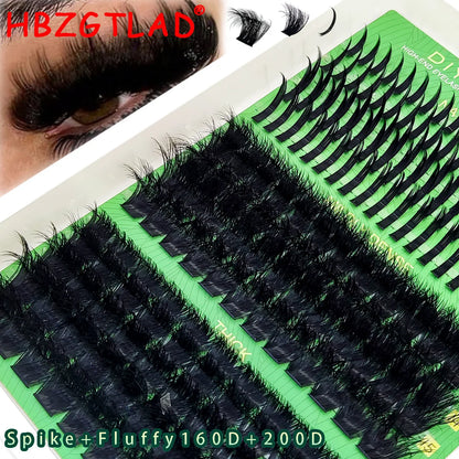 Fluffy Mink Eyelash Extensions - Handmade 5D to 200D Natural Curl Lash Clusters for Beauty Makeup Style