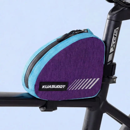 Waterproof Bicycle Triangle Bag - 0.4L Reflective Frame Bag for Easy Cycling Storage