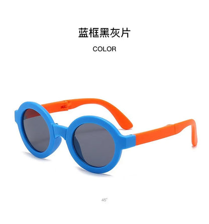 Foldable Kids Sunglasses – UV Protection Cartoon Shades for Boys & Girls, Fashionable Baby Eyewear