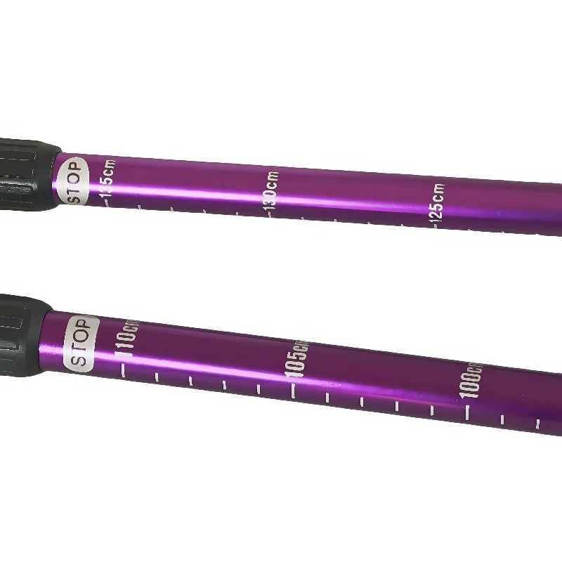 Collapsible Lightweight Hiking Trekking Poles — Adjustable Anti-Shock Walking Sticks for Men and Women