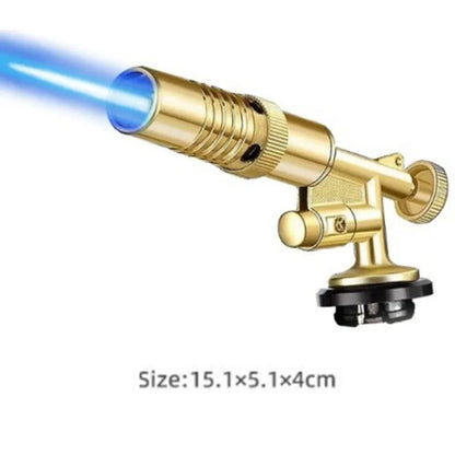 Portable Gas Welding Torch – Gold & Copper High-Temperature Flame Burner for BBQ, Welding & Cooking