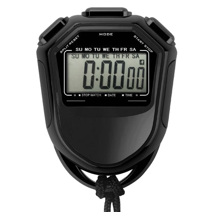 Classic Waterproof Digital Sports Stopwatch – Professional LCD Timer with String for Timing Events