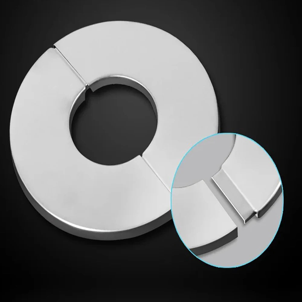 4/1Pcs Stainless Steel Faucet Decorative Cover – Self-Adhesive Shower Pipe Wall Trim for Bathroom & Kitchen Faucet Accessories