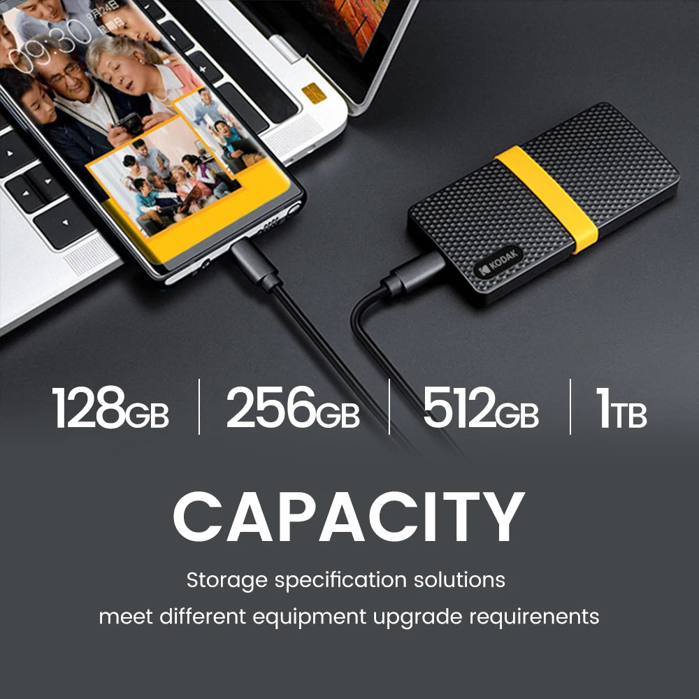 KODAK X200 External SSD – Portable 1TB, 512GB, 256GB USB 3.1 Hard Drive for Laptops, Smartphones, PS4, PC, Mac & TV