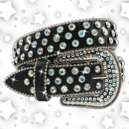 Luxury Rhinestone Belt – Diamond Crystal Studded Fashion Pin Buckle Belt for Women, Stylish Jeans Decoration