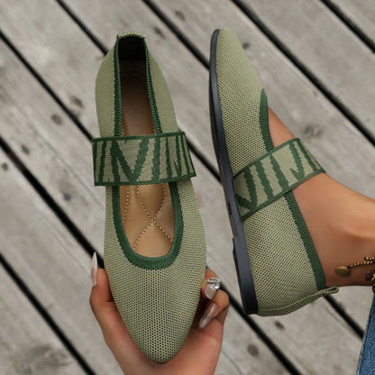 Women's Ballet Flats – Elegant Low Heel Sneakers with Pointed Toe by Socofy, Comfortable Casual Shoes on Sale