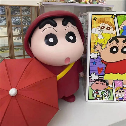 40cm Crayon Shin-Chan Raincoat Figure – Anime Doll, Car Ornament & Collectible for Birthday Gifts