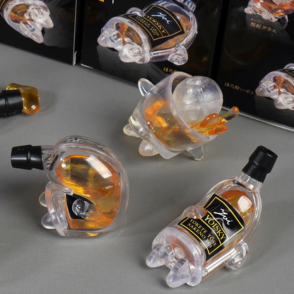Qualia Whisky Bottle Mascot Figure - Cute Anime Gashapon Blind Box Mini Resin Desk Ornament Collectible Toy