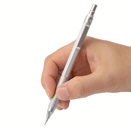 Low Center of Gravity Metal Mechanical Pencil Set – 0.3–2.0mm Lead Refills for Art, Sketching, Painting, and Writing