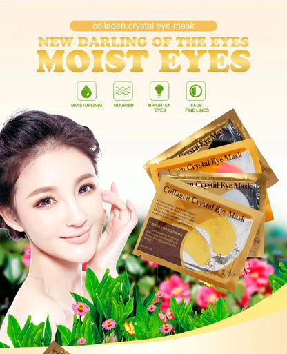 20 Pcs Gold Collagen Crystal Eye Masks – Firming & Moisturizing Nourishing Eye Patches