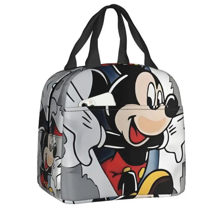 Custom Mickey Mouse Insulated Lunch Bag – Cartoon Thermal Cooler Lunch Box for Kids, Men & Women School Tote
