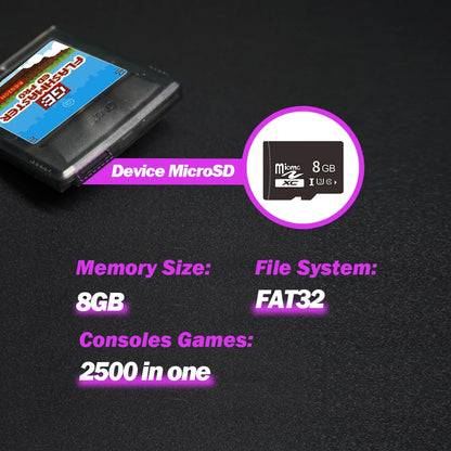 GB Game Card 1000-in-1 for Gameboy, GBC & SP – OS V4 with 8GB TF Card for Game Consoles