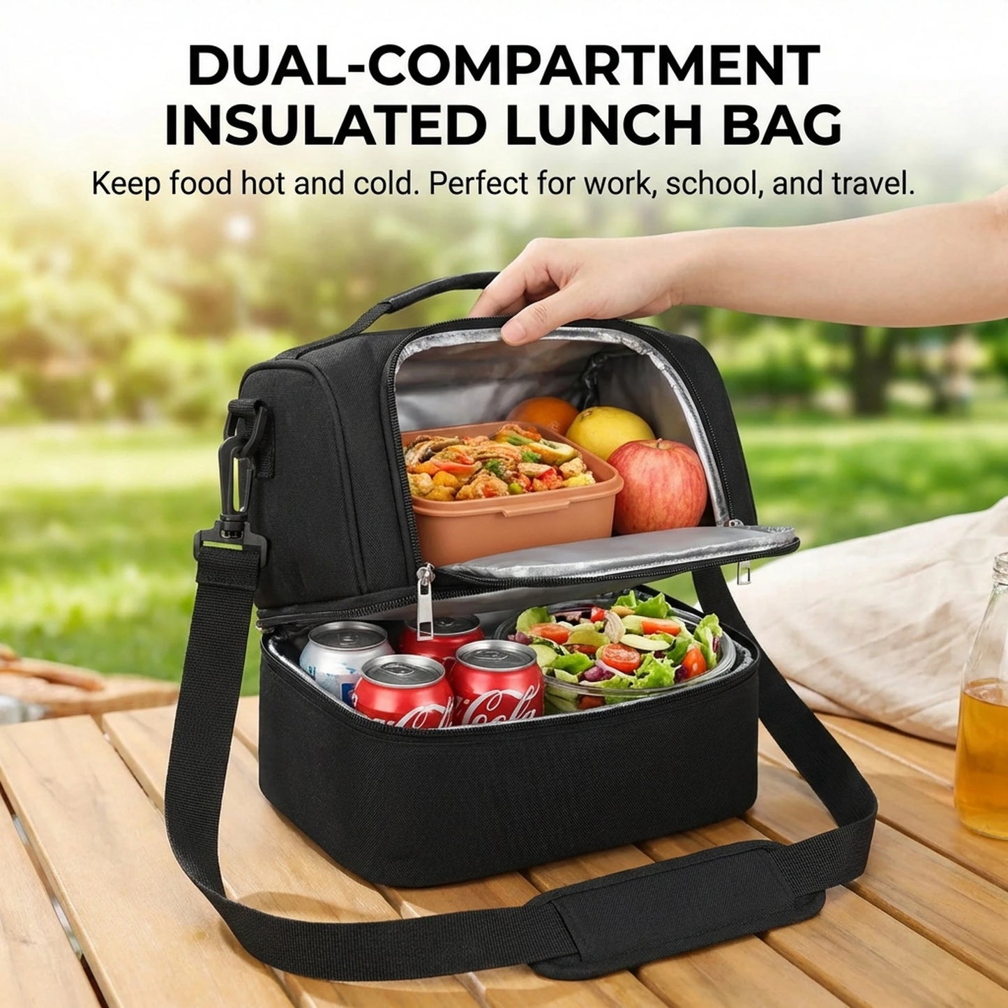 Large Capacity Insulated Lunch Bag – Aluminum Foil Thermal Food Tote for Office, School, Picnic & Travel