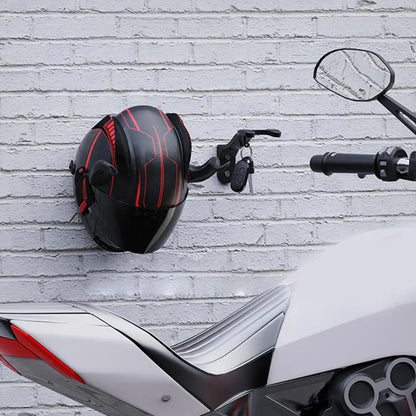 Motorcycle Helmet Holder Wall Mount - Head Gear Hook & Hat Hanger Stand for Helmets, Football & Bicycle Caps