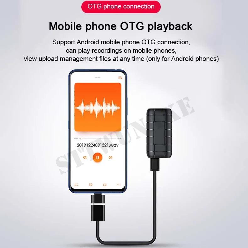 Mini Voice Activated Recorder – 500 Hours Digital Recording Device, Professional Sound Dictaphone, Portable & Compact Audio Micro Recorder