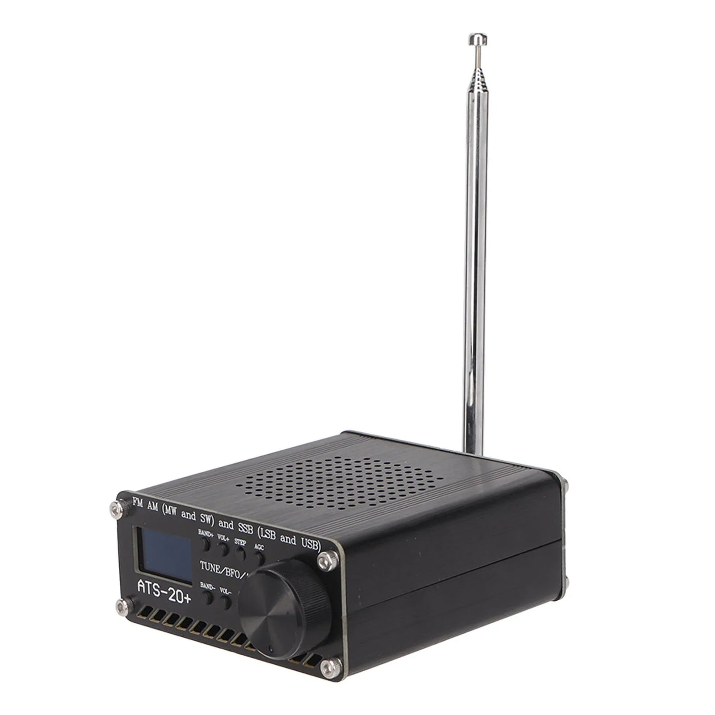 ATS-20+ Portable World Band Radio Receiver – Easy-to-Read Digital Display, Lightweight for Home & Outdoor Camping