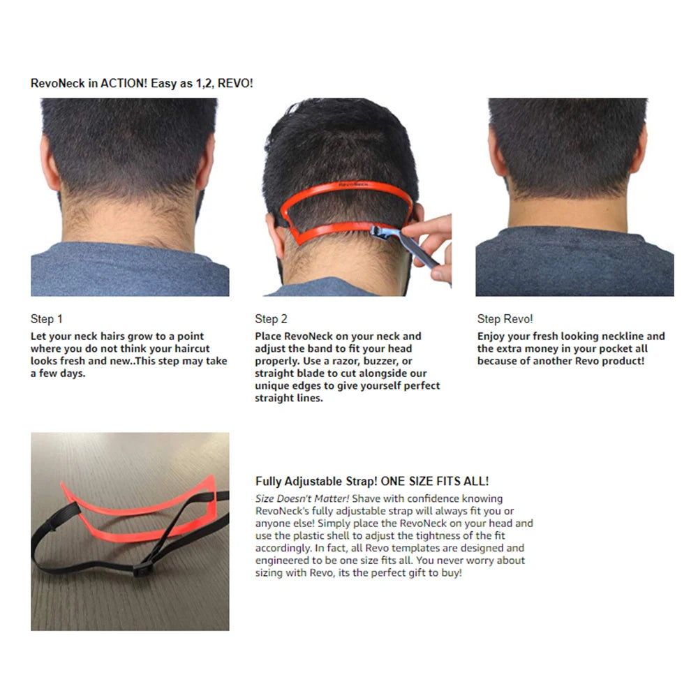 Neckline Guide Hair Trimming Ruler - Styling Template Comb for Shaping and Styling Hair - Barber Tools for Men's Neck Grooming