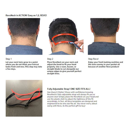 Neckline Guide Hair Trimming Ruler - Styling Template Comb for Shaping and Styling Hair - Barber Tools for Men's Neck Grooming