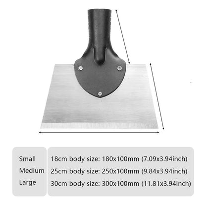30cm Stainless Steel Weed Removal Shovel – Multifunctional Garden & Farm Tool for Weeding, Planting & Deicing Work