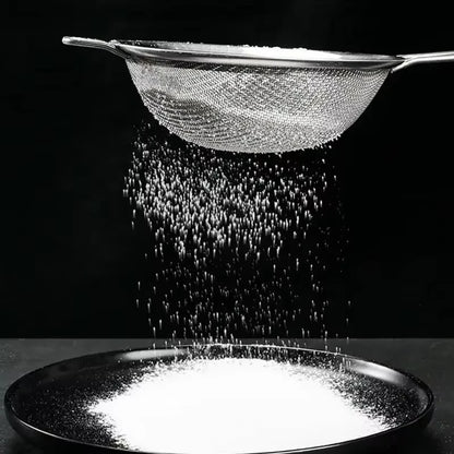 Stainless Steel Mesh Sieve Slotted Spoon – Kitchen Strainer for Baking, Pastry, Oil, and Flour Sifting