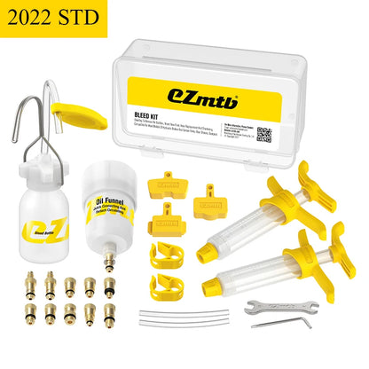 Bicycle Hydraulic Disc Brake Oil Bleed Kit – EZMTB PRO for SHIMANO, SRAM, Avid & MAGURA MTB Bike Repair Tool