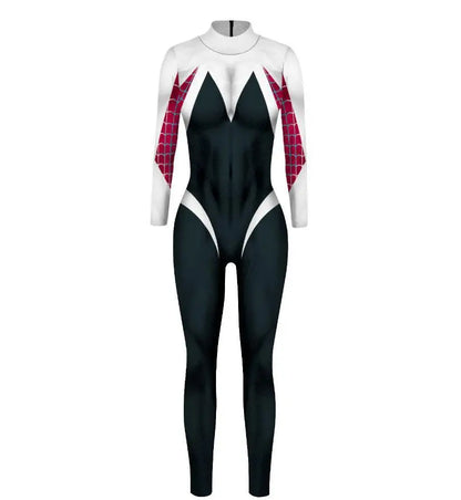 MINISO Women’s Cosplay Bodysuit – Sexy Spiderman, Iron Man & Gwen Stacy Jumpsuit for Halloween & Superhero Parties