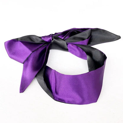 Silk Eye Sleep Mask — Satin Ribbon Blindfold, Cute & Sexy Eye Cover for Women, High-Quality Gift Surprise