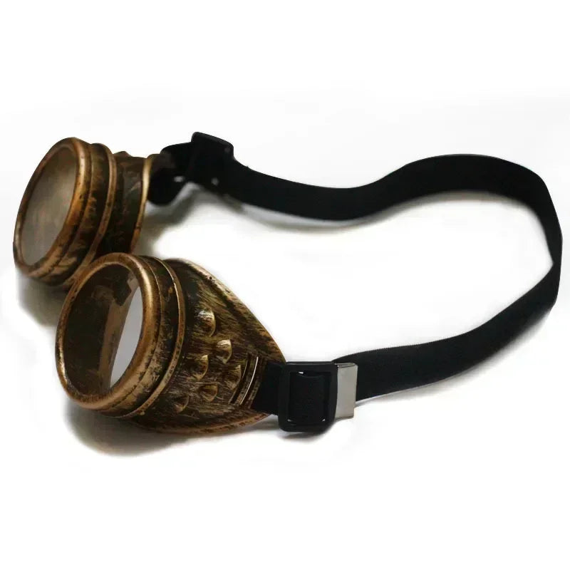Motorcycle Retro Steampunk Sunglasses – Gothic Driver Protective Glasses for Costume & Dress-Up