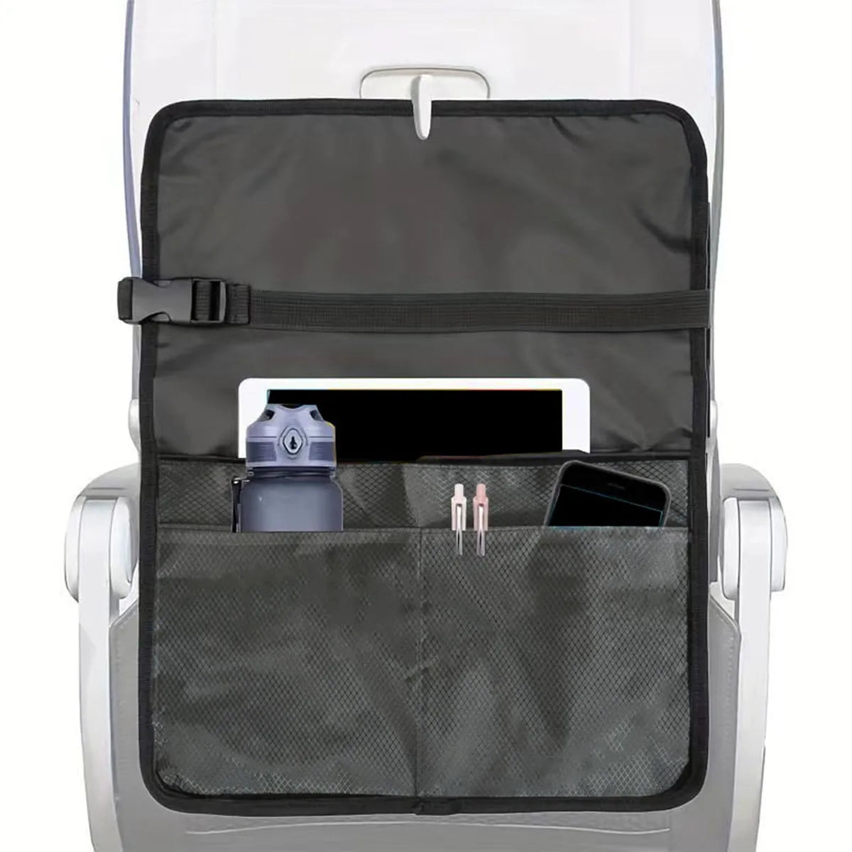 Dark gray large - high-speed rail bag airplane meal bag table board storage bag