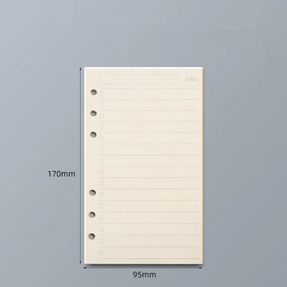 45 Sheets A5 A6 A7 Loose Leaf Notebook Refill – Spiral Binder Pages, Lined, Blank & Grid Craft Paper Stationery