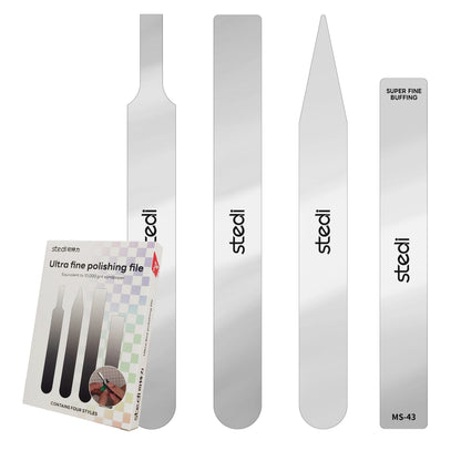 Stedi Model Polishing Tools – 4 PCS #10000 Grit Glass Files for Plastic Gundam Models, Precision Mirror Grinding