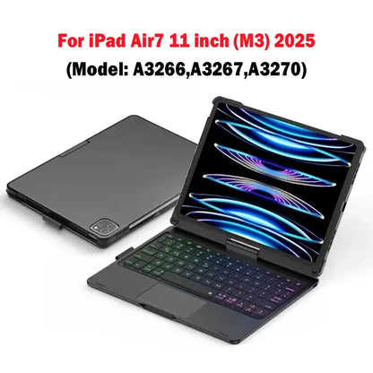 New Magic Keyboard Case for iPad — 360° Flip Backlit Keyboard for iPad 11th Gen A16, iPad Air 11/13-inch M3 2025