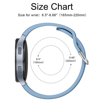 Samsung Galaxy Watch Soft Silicone Strap - Replacement Band for Watch FE/7/6/5/4, Watch 5 Pro and Watch 6 Classic 40mm–47mm