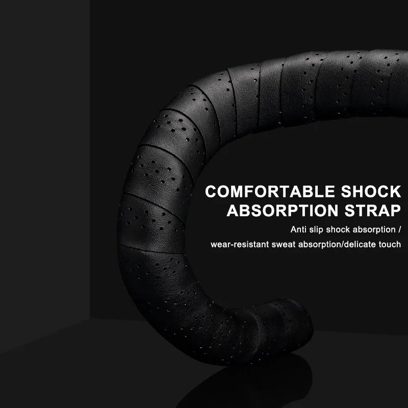 RIDERACE Bicycle Handlebar Tape – Anti-Slip PU EVA Breathable Damping Straps for Road Bike Anti-Vibration Grip