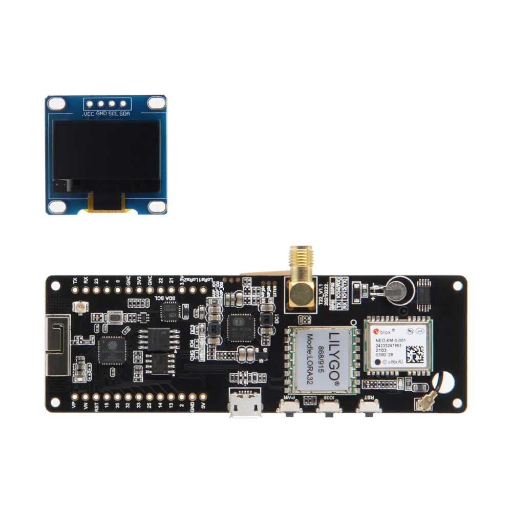 LILYGO TTGO T-Beam V1.2 Meshtastic LoRa Development Board - ESP32 GPS WiFi BLE OLED 433/868/915/923MHz with AXP2101