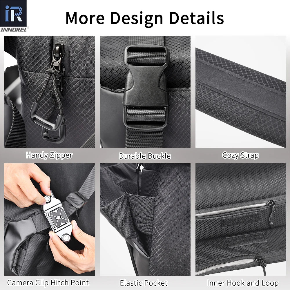 INNOREL CB0621 6L Waterproof Camera Sling Bag – Crossbody DSLR/SLR/Mirrorless Travel Bag for Photography, Cycling & Daily Use