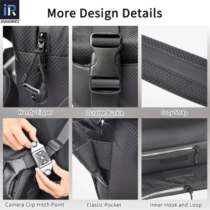 INNOREL CB0621 6L Waterproof Camera Sling Bag – Crossbody DSLR/SLR/Mirrorless Travel Bag for Photography, Cycling & Daily Use