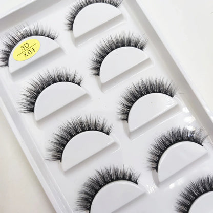 38 Styles 5 Pairs 3D Mink False Eyelashes – Natural Fake Lashes Makeup Beauty Tools