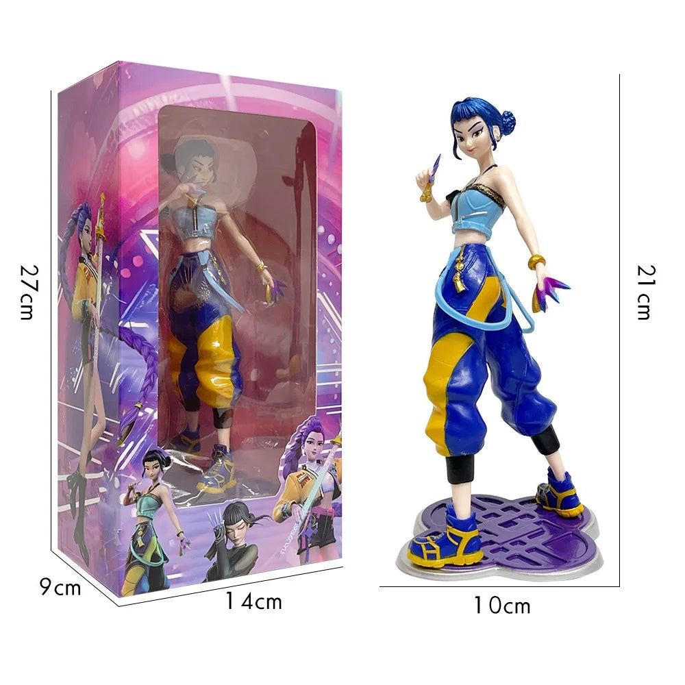 22cm K-Pop Demon Hunters Anime Figures – Rumi, Zoey, Mira, Saja Vinyl Action Toy Collectibles for Fans & Cosplay Gifts